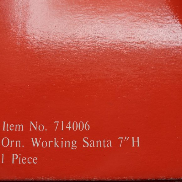 Dept 56 Possible Dreams Working Santa Ornament 714006 Vintage 7" Clothtique 1993 - Picture 9 of 10